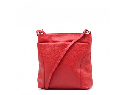 Kožená crossbody kabelka Zora červená