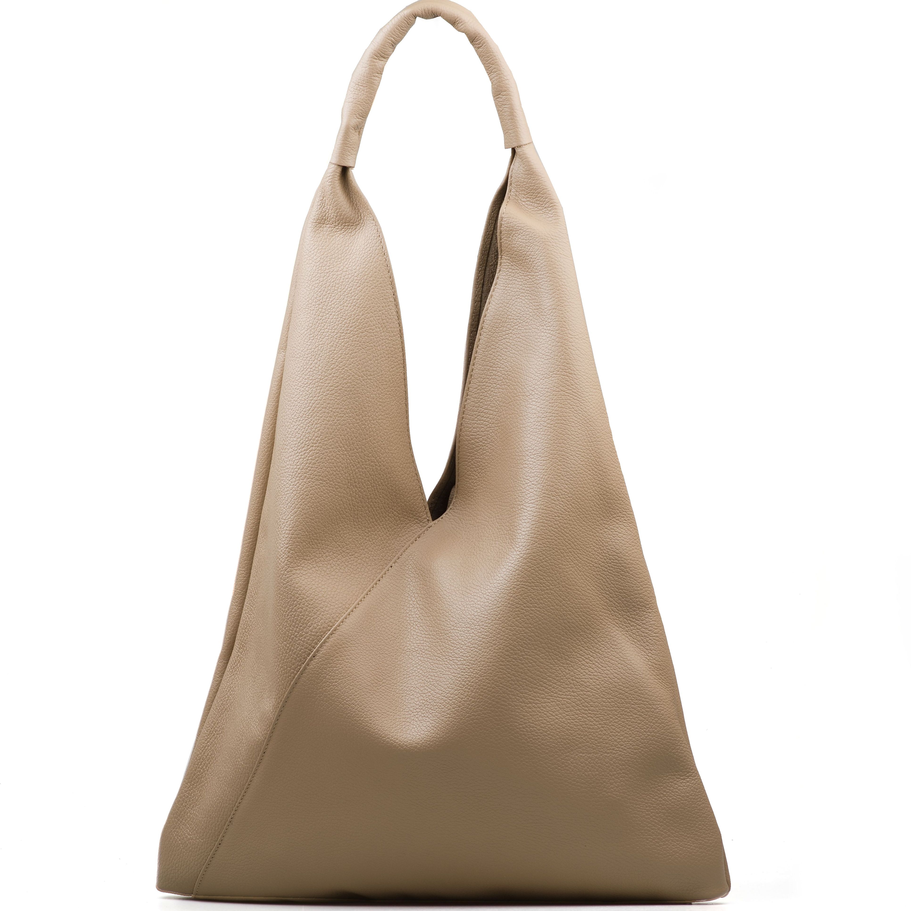 Blaire Kožená maxi kabelka Carla taupe K00662-055-02