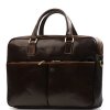 Kožená pracovní taška Daniele tmavě hnědá