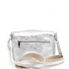 kozena crossbody ledvinka merle stribrna
