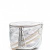 kozena crossbody ledvinka merle stribrna