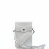 Kožená mini kabelka Jessi na telefon bílá