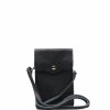 Kožená mini kabelka Jessi na telefon černá