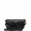 Kožená crossbody ledvinka Nadine černá