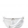 Kožená crossbody ledvinka Nadine bílá