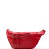 Kožená crossbody ledvinka Tracy červená