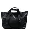 Kožená shopper kabelka Leira černá