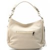 Kožená kabelka Mira béžová