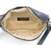 Kožená crossbody ledvinka Nadine tmavě modrá