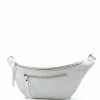 Kožená crossbody ledvinka Brina bílá