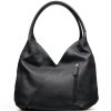 Kožená kabelka Wendy černá