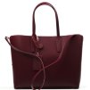 Kožená kabelka Salita s červeným interiérem bordó