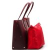 Kožená kabelka Salita s červeným interiérem bordó