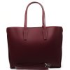 Kožená kabelka Salita s červeným interiérem bordó