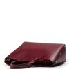 Kožená kabelka Salita s červeným interiérem bordó