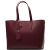 Kožená kabelka Salita s červeným interiérem bordó