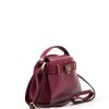 Kožená kabelka Camerona bordó