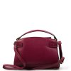 Kožená kabelka Camerona bordó