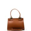 Kožená kabelka Malin koňakově hnědá