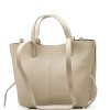 Kožená kabelka Lea béžová
