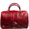 Kožená cestovní taška Verity červená