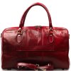 Kožená cestovní taška Verity červená