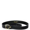 Dámský kožený opasek černý