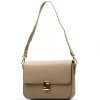 Kožená crossbody kabelka Sorya taupe