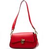 Kožená kabelka Cloe červená