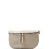 Kožená crossbody ledvinka Nadine béžová