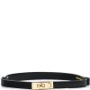 Dámský kožený opasek černý