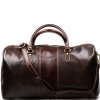 Kožená cestovní taška Josslyn tmavě hnědá
