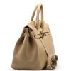 Kožená kabelka Clauda taupe