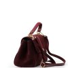 Kožená kabelka Rada bordó