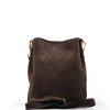 Kožená kabelka Zoe tmavě hnědá