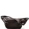Kožená crossbody ledvinka Dorian tmavě hnědá