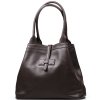 Kožená kabelka Riana tmavě hnědá