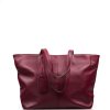 Kožená kabelka Lidia vínově červená