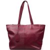 Kožená kabelka Lidia vínově červená
