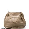 Kožená kabelka Damiena taupe