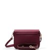 Kožená crossbody kabelka Sorya vínově červená