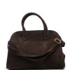Kožená kabelka Sabine tmavě hnědá