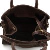 Kožená kabelka Sabine tmavě hnědá