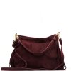Kožená kabelka Ferrie bordó
