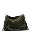 Kožená kabelka Ferrie zelená