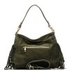 Kožená kabelka Ferrie zelená