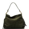 Kožená kabelka Ferrie zelená
