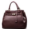 Kožená kabelka Gaia bordó