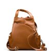 Kožený batůžek Mavis koňakově hnědý