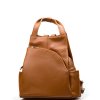 Kožený batůžek Mavis koňakově hnědý